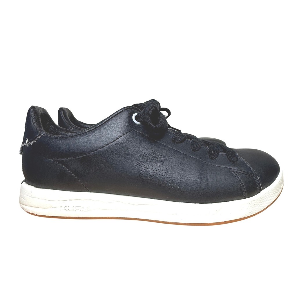 Kuru Roam Black Leather Orthopedic Walking Sneakers Womens 8 Medium 20631780